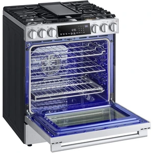 LG Studio 30" Stainless Steel Slide-In Natural Gas Range